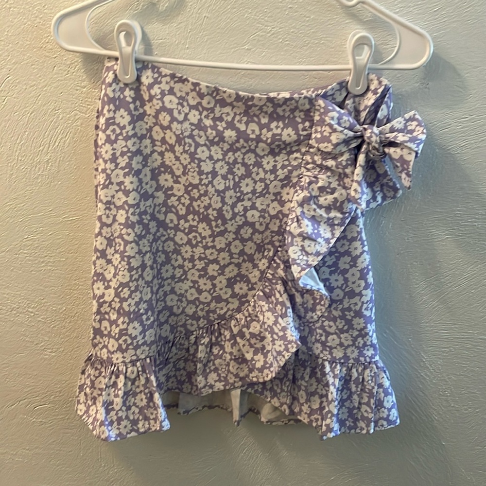 Purple floral skirt
